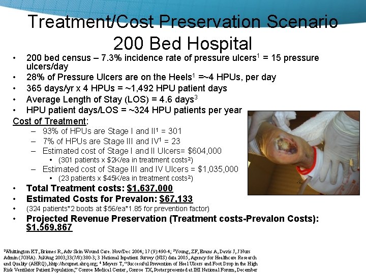  • Treatment/Cost Preservation Scenario 200 Bed Hospital 200 bed census – 7. 3%