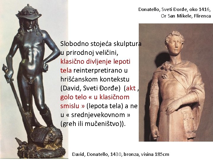 Donatello, Sveti Đorđe, oko 1416, Or San Mikele, Flirenca Slobodno stojeća skulptura u prirodnoj Donatello, Sveti Đorđe, oko 1416, Or San Mikele, Flirenca Slobodno stojeća skulptura u prirodnoj