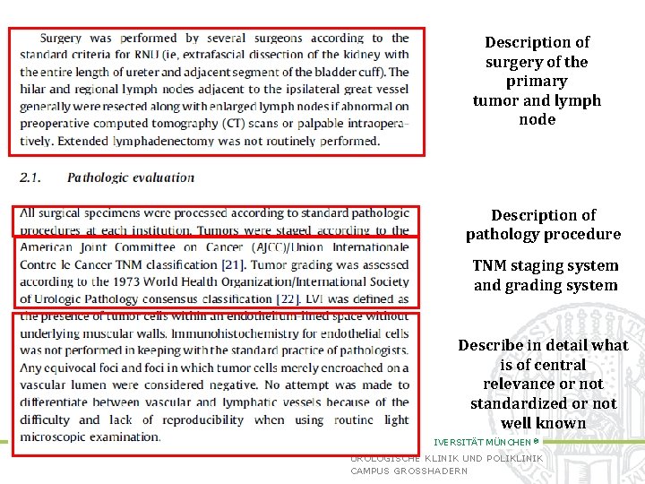 Description of surgery of the primary tumor and lymph node Description of pathology procedure