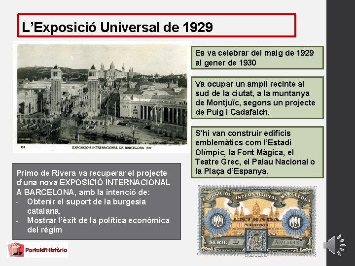 L’Exposició Universal de 1929 Es va celebrar del maig de 1929 al gener de