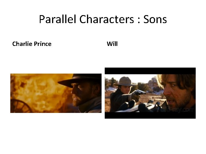 Parallel Characters : Sons Charlie Prince Will 