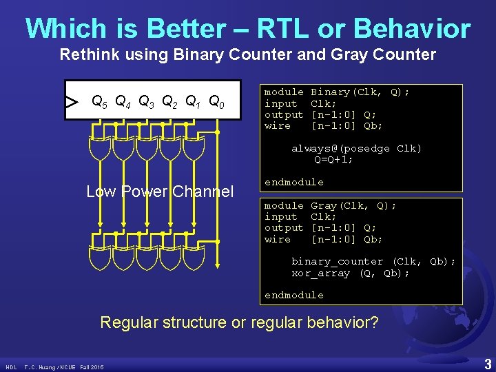 Which is Better – RTL or Behavior Rethink using Binary Counter and Gray Counter