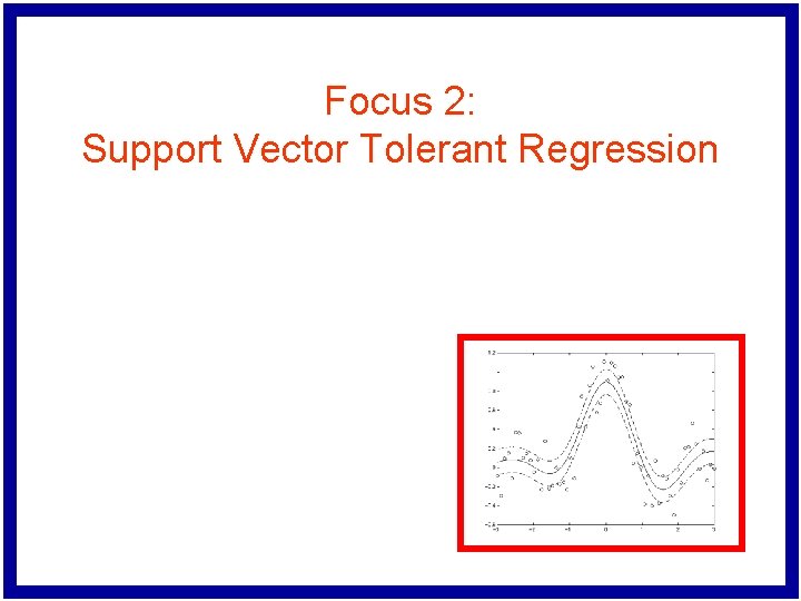 Focus 2: Support Vector Tolerant Regression 