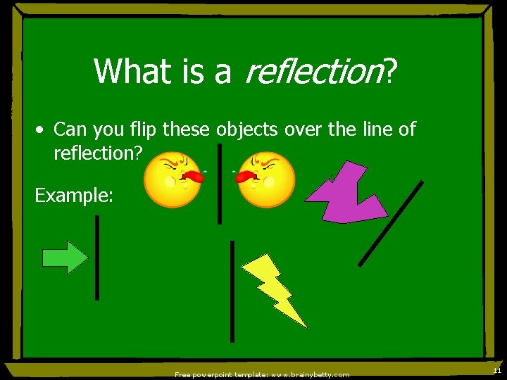 What is a reflection? • Can you flip these objects over the line of