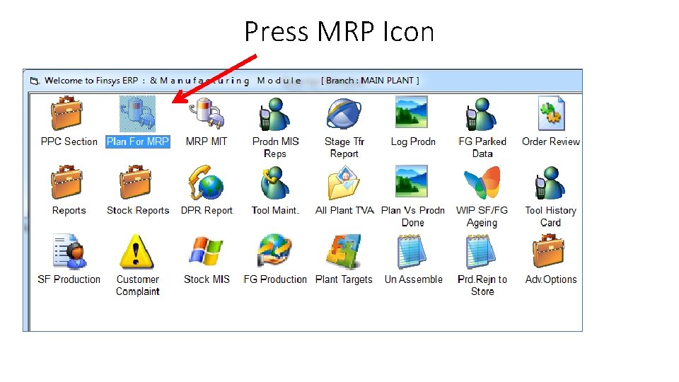 Press MRP Icon 