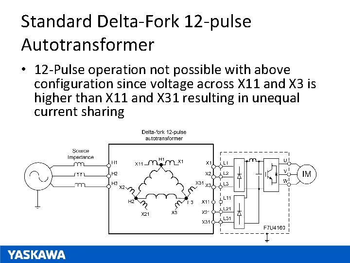 Standard Delta-Fork 12 -pulse Autotransformer • 12 -Pulse operation not possible with above configuration