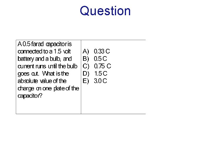 Question 