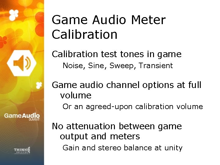 Game Audio Meter Calibration test tones in game Noise, Sine, Sweep, Transient Game audio