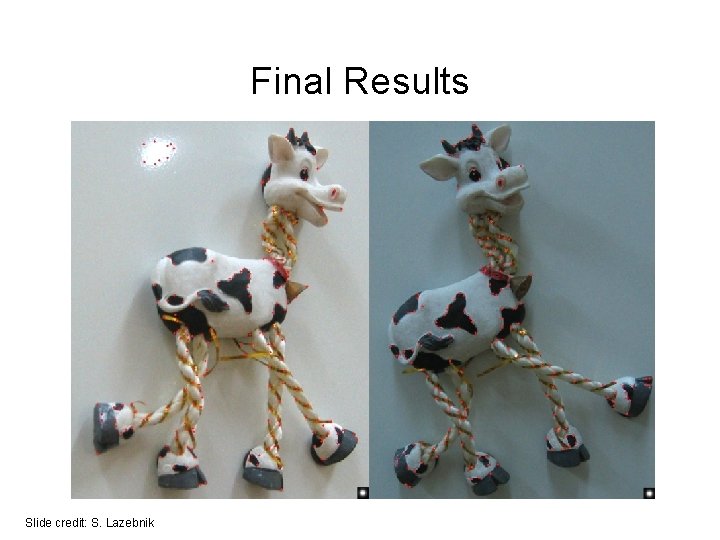 Final Results Slide credit: S. Lazebnik Final Results Slide credit: S. Lazebnik