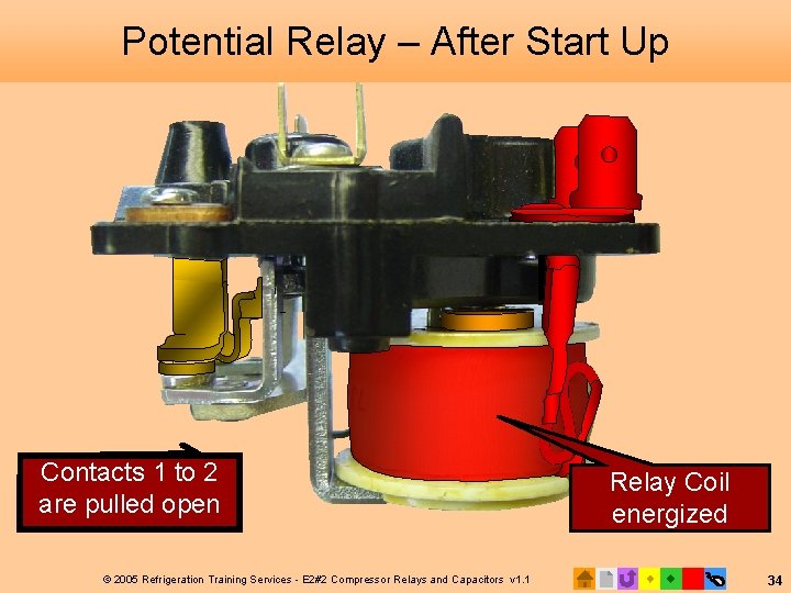 Potential Relay – After Start Up Contacts 1 to 2 are pulled open ©