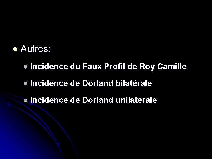 l Autres: l Incidence du Faux Profil de Roy Camille l Incidence de Dorland