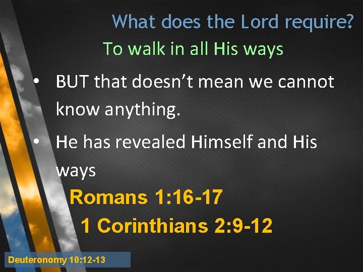 What Does The Lord Require Of You Deuteronomy