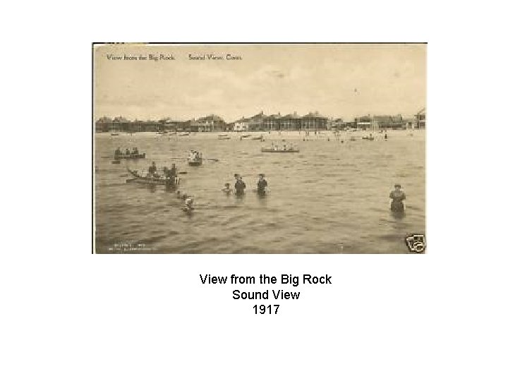 View from the Big Rock Sound View 1917 