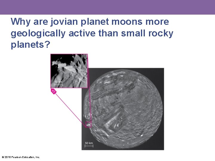 Why are jovian planet moons more geologically active than small rocky planets? © 2015