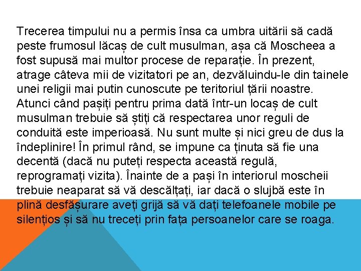 Trecerea timpului nu a permis însa ca umbra uitării să cadă peste frumosul lăcaș Trecerea timpului nu a permis însa ca umbra uitării să cadă peste frumosul lăcaș