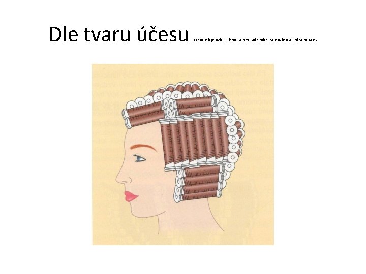 Dle tvaru účesu Obrázek použit z: Příručka pro kadeřnice, M. Husken a kol. Sobotáles