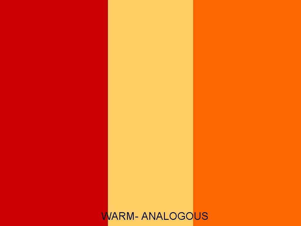 WARM- ANALOGOUS 