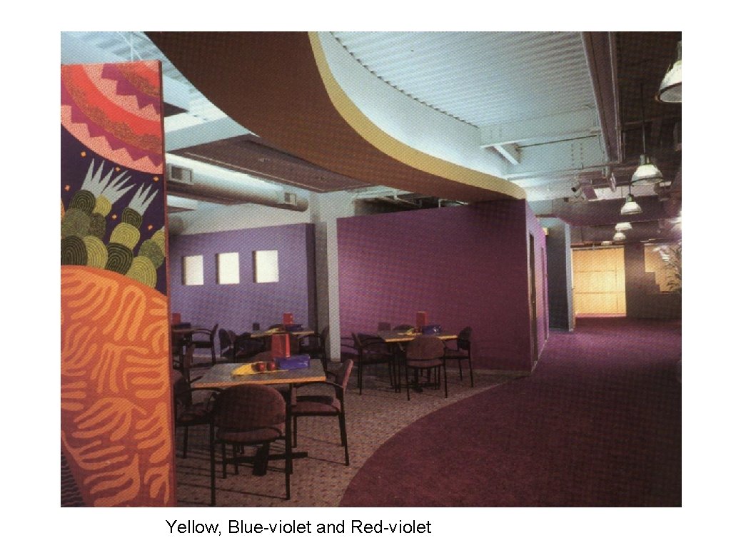 Yellow, Blue-violet and Red-violet 