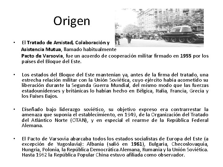 Origen • El Tratado de Amistad, Colaboración y Asistencia Mutua, llamado habitualmente Pacto de