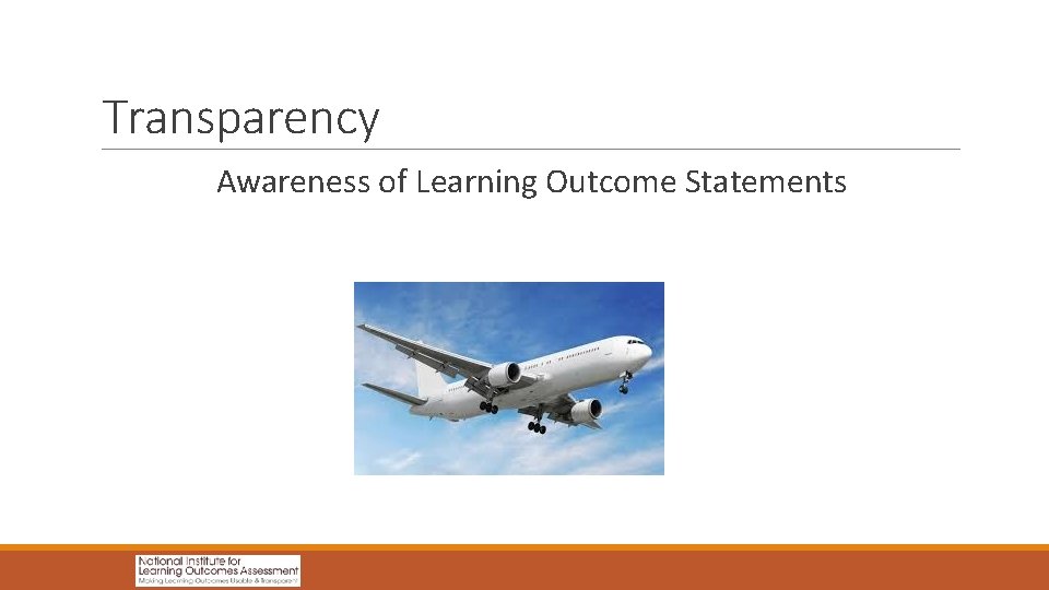 Transparency Awareness of Learning Outcome Statements 