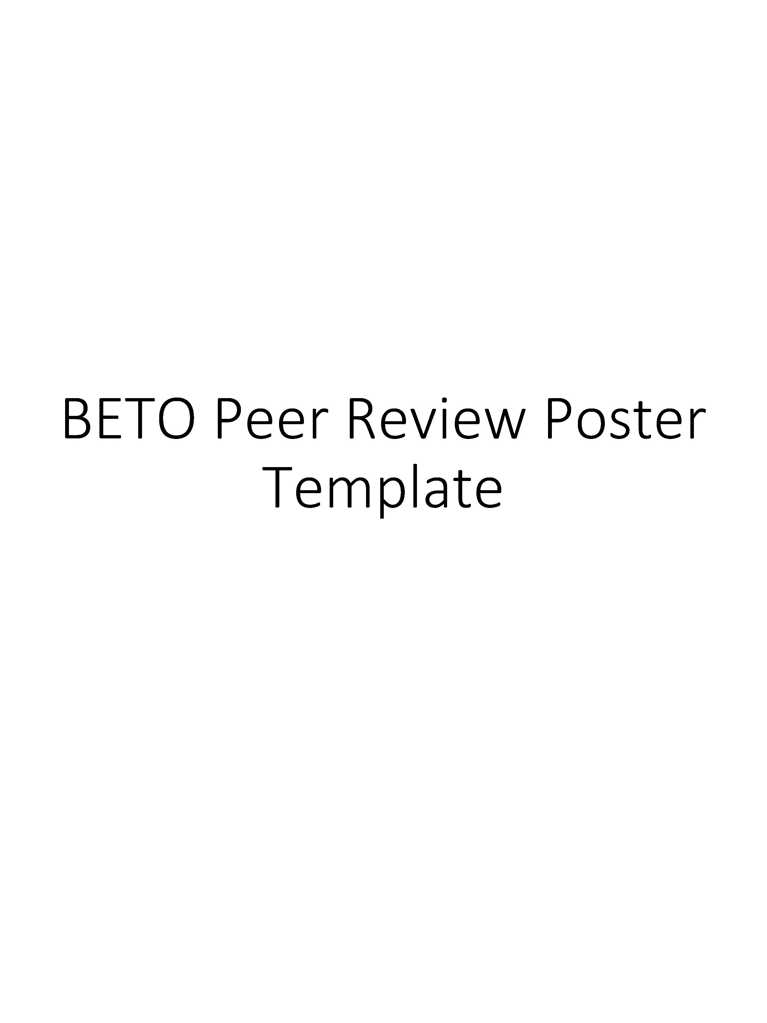 BETO Peer Review Poster Template 