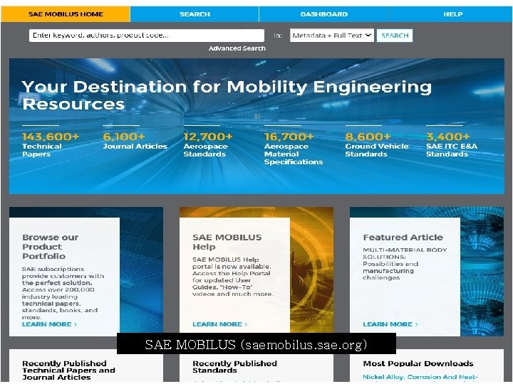 SAE MOBILUS (saemobilus. sae. org) 