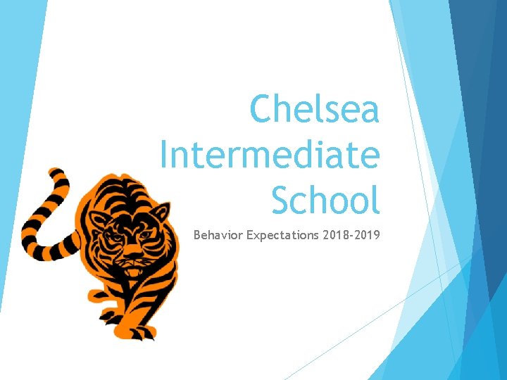 Chelsea Intermediate School Behavior Expectations 2018 -2019 