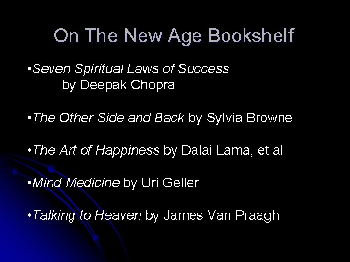 On The New Age Bookshelf • Seven Spiritual Laws of Success by Deepak Chopra