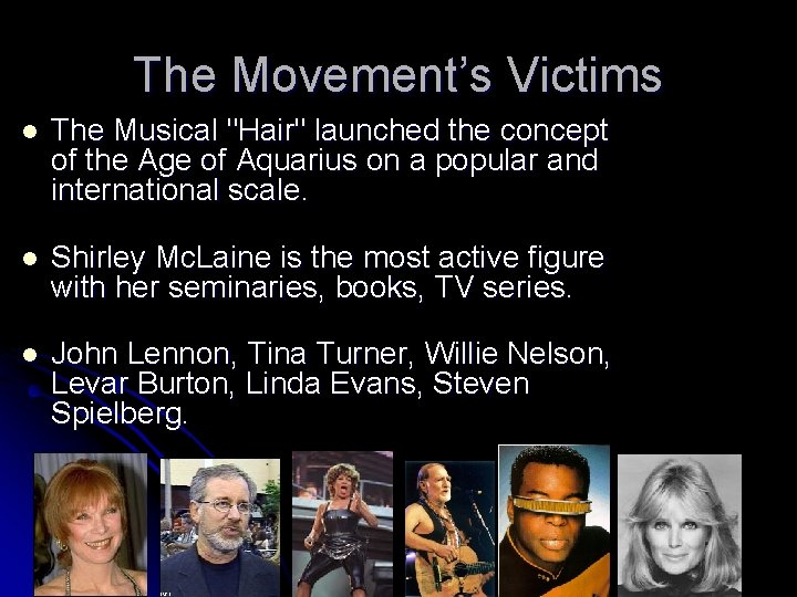 The Movement’s Victims l The Musical "Hair" launched the concept of the Age of