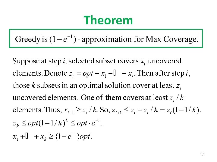 Theorem 17 