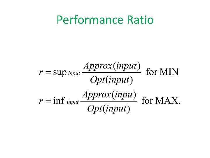 Performance Ratio 