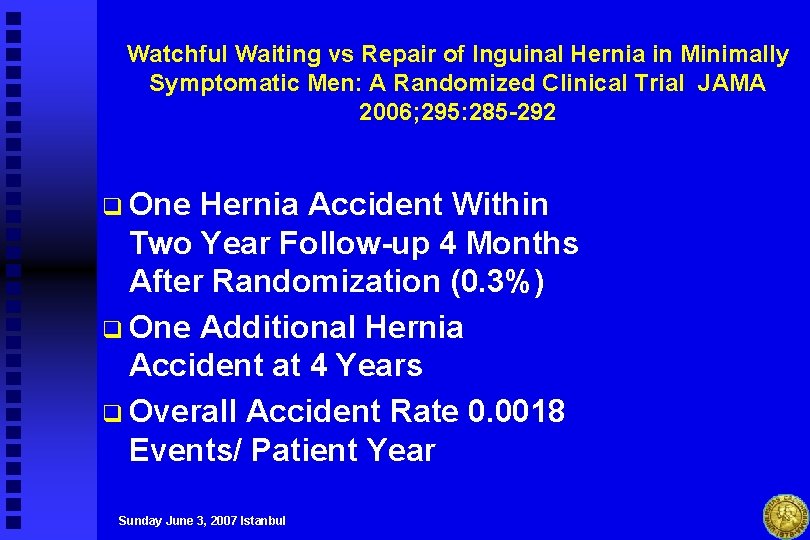 Watchful Waiting vs Repair of Inguinal Hernia in Minimally Symptomatic Men: A Randomized Clinical