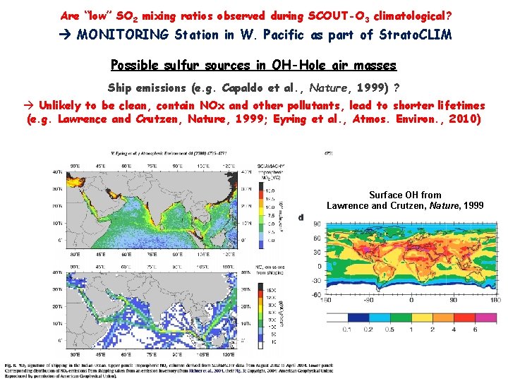 Are “low” SO 2 mixing ratios observed during SCOUT-O 3 climatological? MONITORING Station in Are “low” SO 2 mixing ratios observed during SCOUT-O 3 climatological? MONITORING Station in