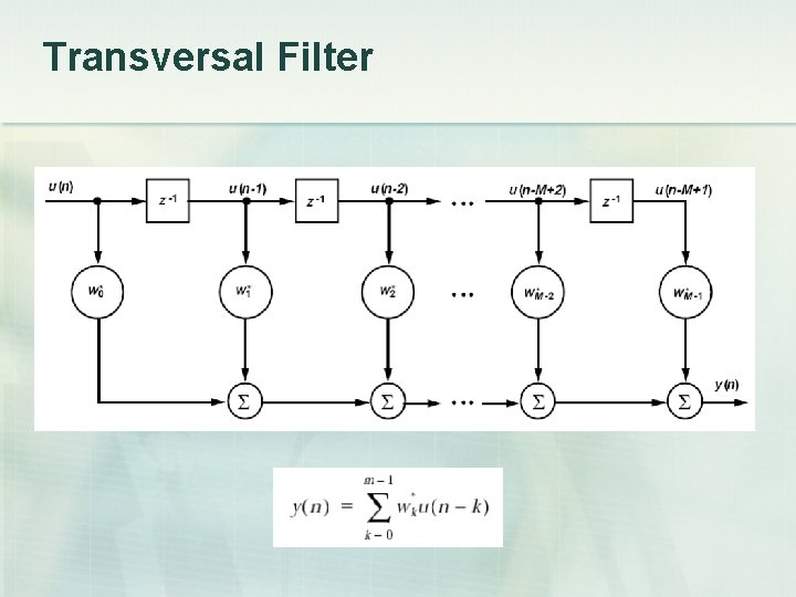 Transversal Filter 