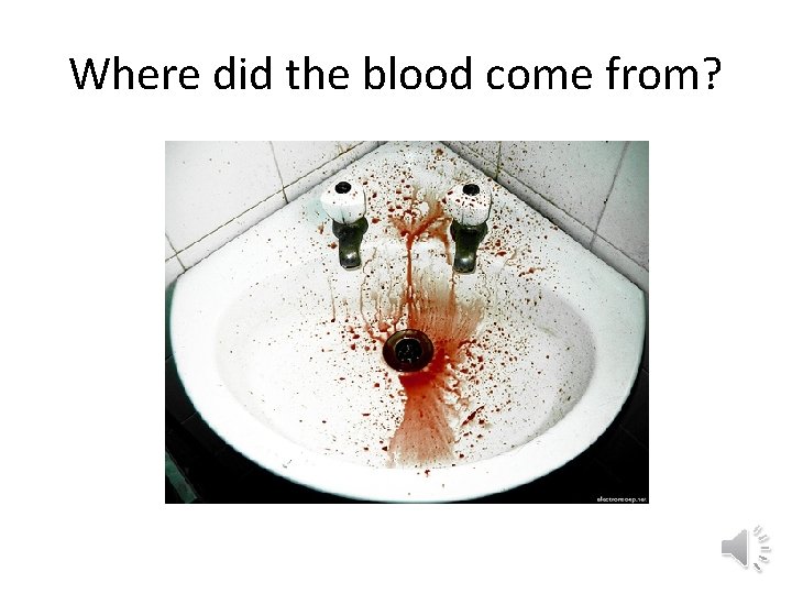 Where did the blood come from? 