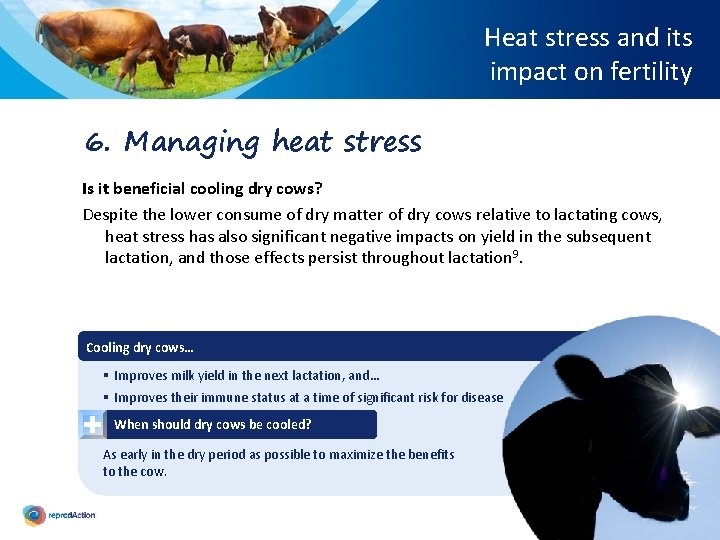 Heat stress and its impact on fertility 6. Managing heat stress Is it beneficial