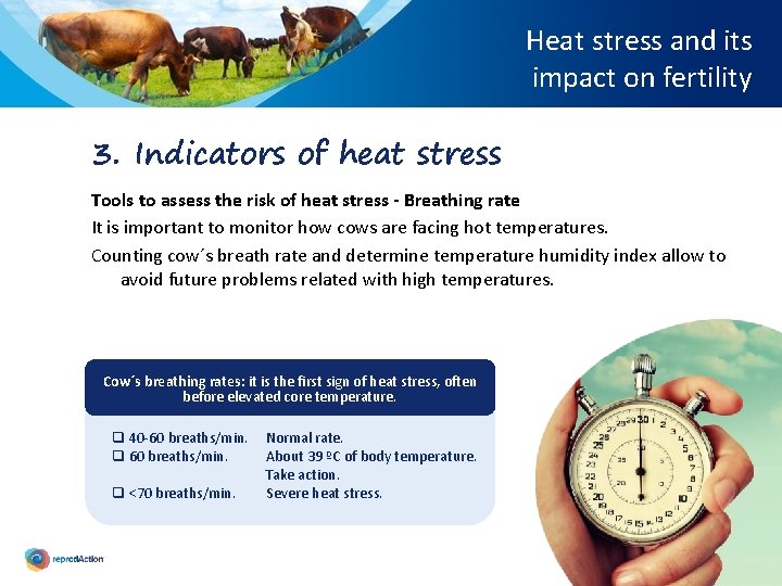 Heat stress and its impact on fertility 3. Indicators of heat stress Tools to