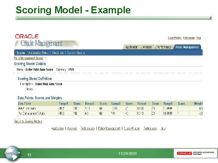 Scoring Model - Example 13 11/29/2020 