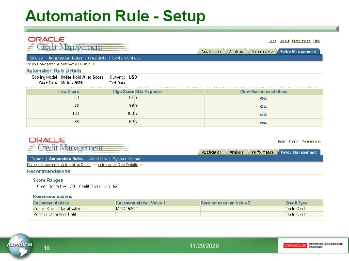 Automation Rule - Setup 16 11/29/2020 