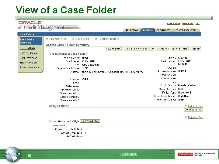 View of a Case Folder 18 11/29/2020 