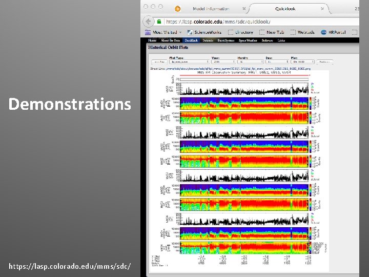 Demonstrations https: //lasp. colorado. edu/mms/sdc/ 