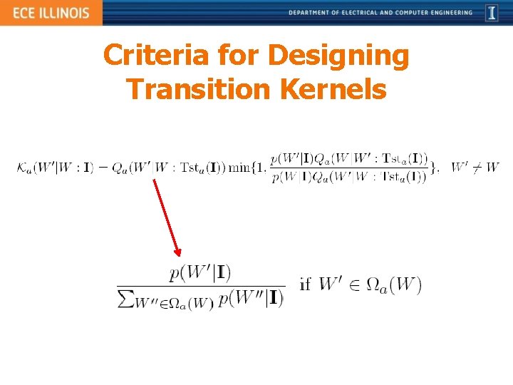 Criteria for Designing Transition Kernels 