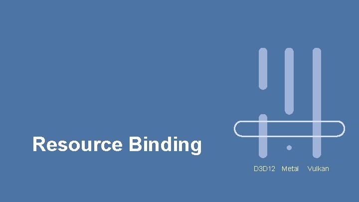 Resource Binding D 3 D 12 Metal Vulkan Resource Binding D 3 D 12 Metal Vulkan