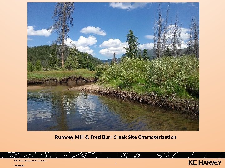Rumsey Mill & Fred Burr Creek Site Characterization FBC Data Summary Presentation 11/29/2020 1