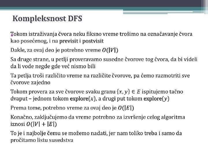 Kompleksnost DFS • 