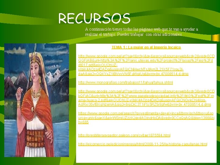 RECURSOS A continuación tienes todas las páginas web que te van a ayudar a