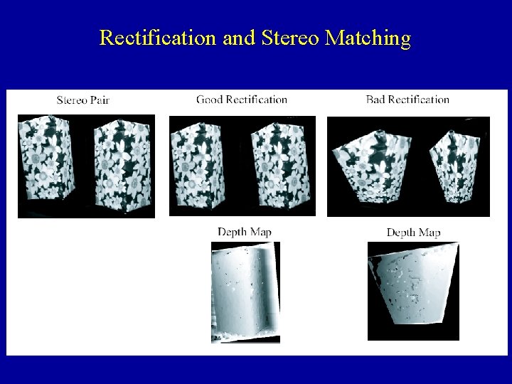 Rectification and Stereo Matching 