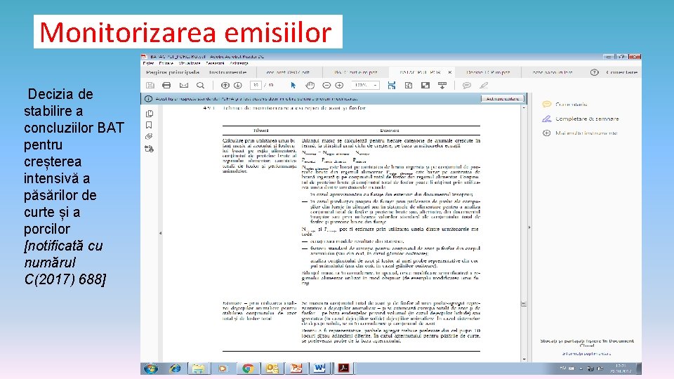 Monitorizarea emisiilor Decizia de stabilire a concluziilor BAT pentru creșterea intensivă a păsărilor de