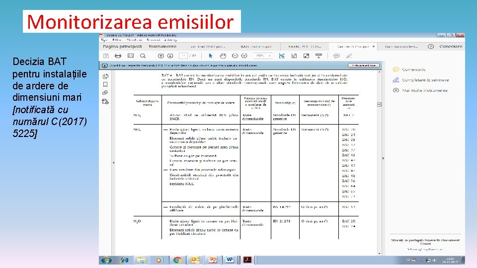 Monitorizarea emisiilor Decizia BAT pentru instalațiile de ardere de dimensiuni mari [notificată cu numărul