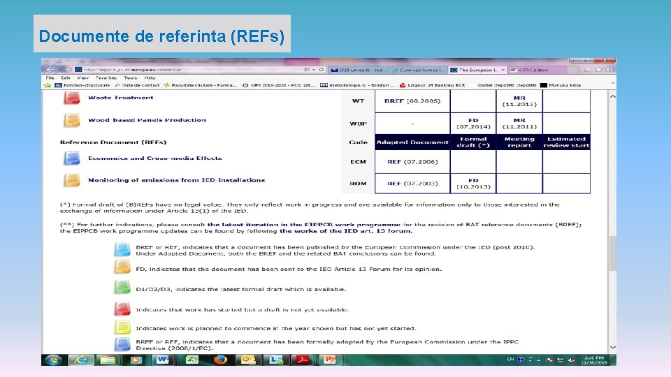 Documente de referinta (REFs) 